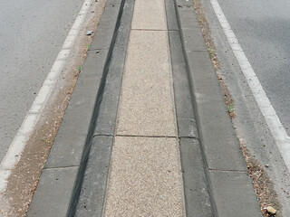 Fototapeta premium road divider with asphalt road on the right and left