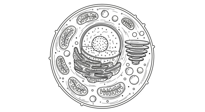 Animal Cell Diagram: Detailed Illustration of Organelles and Nucleus