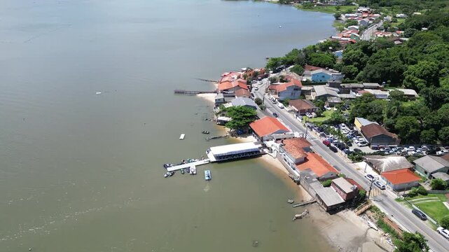 Paisagem Litor&acirc;nea Ba&iacute;a Mar Ribeir&atilde;o Da Ilha Fazenda De Ostras Frutos Do Mar Florian&oacute;polis Santa Catarina Brasil Ilha Cen&aacute;rio Costeiro Natureza Turismo Gastronomia