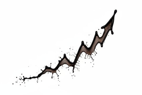 Rising Oil Price Arrow Splash Concept