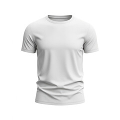 A white t-shirt on a plain background isolated on transparent background