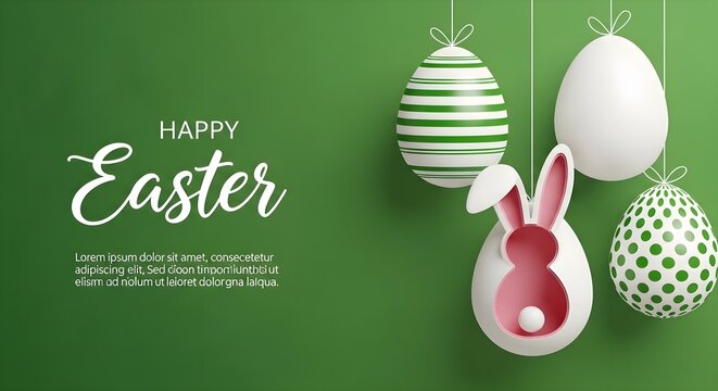 Easter eggs and bunny decoration