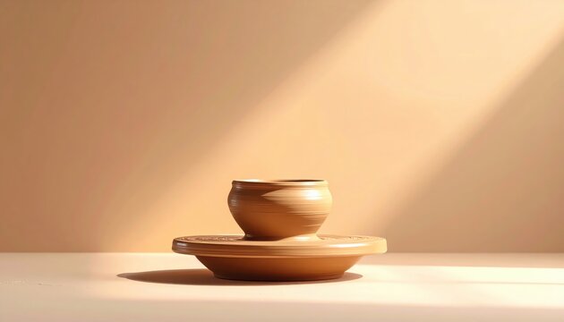 FlyPro Firefly Ceramic Artisan's Potter's Wheel with Perfectly Centered Clay Form Showing Controlled Shaping and Measured Pressure
