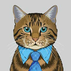 Cat in business attire portrait © Frinda