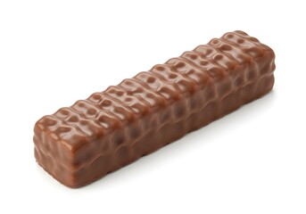 Chocolate wafer bar isolated on white background