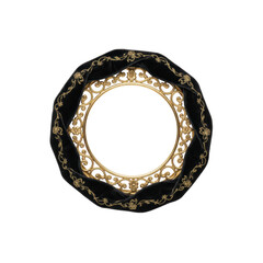 Ornate black and gold decorative frame