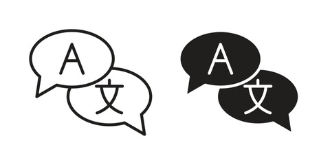 Language icon symbol design template. Vector 10 eps. © Thadeu