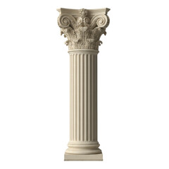 Fototapeta premium Corinthian column isolated on black background