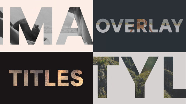 Slow Cutout Overlay Titles