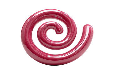 Red Spiral Swirl Sculpture