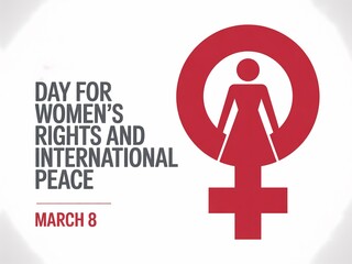 International womens day symbol for peace and womens rights on march 8th