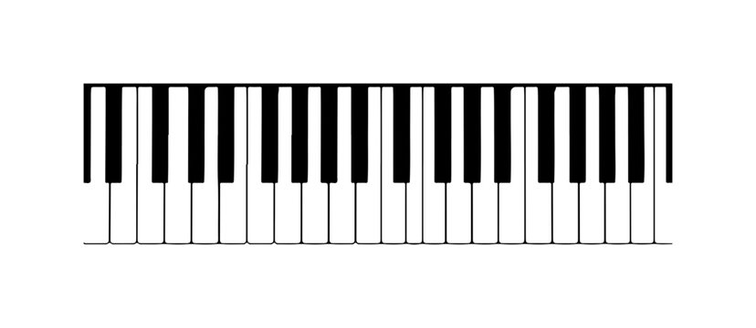 Vector piano keyboard illustration