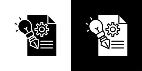 Invent Icon Sheet Black And White