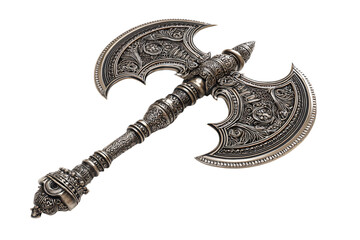 Ornate Double-Edged Battle Axe