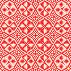 Seamless pattern. Floral ornament. Flowers background. Embroidery wallpaper. Mosaics motif. Geometrical backdrop. Check shapes digital paper. Figures web designing. Ethnic textile print.