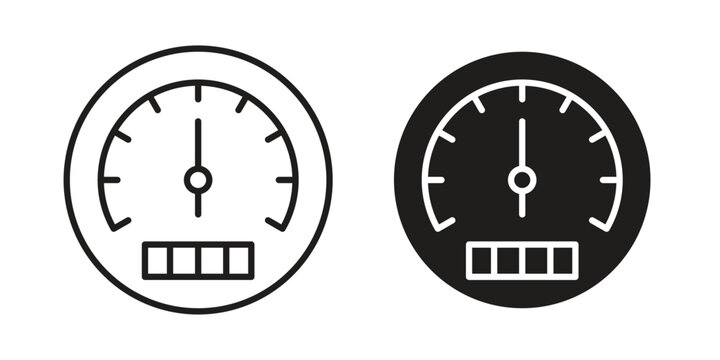 Speedometer icon. Vector Isolated Illustration for web design.