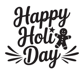 Obraz premium Happy Holi Festival Celebration with Gingerbread Man