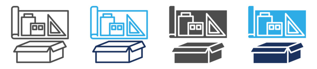 product icon set multiple concept