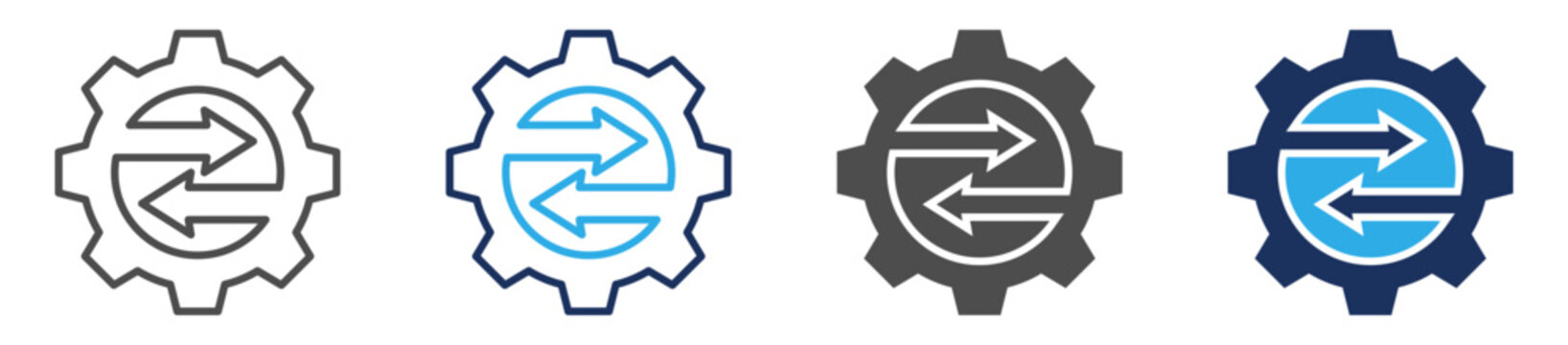 integrated view icon set multiple concept