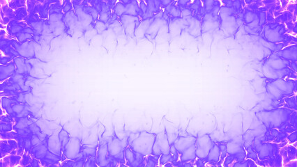 紫色の炎の枠のエフェクトの背景画像。背景が透過しているPNG画像。