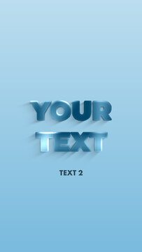 3D Outline Typography Text Animation Title Vertical