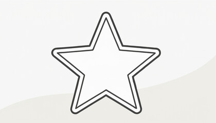 Obraz premium Outline icon of a star symbol representing rating, achievement, and excellence