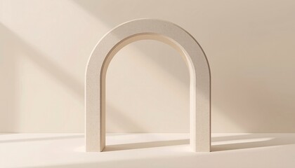 Abstract Arch Stone Structure with Minimal Neutral Background