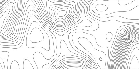 abstract topographic map background with black contour lines on white, minimalist topographical terrain relief vector © Creative Lis