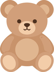 Fototapeta premium Adorable teddy bear sitting upright with a sweet expression on its face