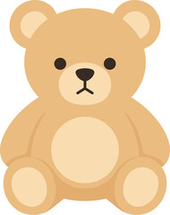 Fototapeta premium Cute teddy bear illustration with simple design, perfect for any kids related designs