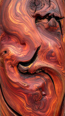 Rote Holzstruktur mit Astloch als Hintergrund