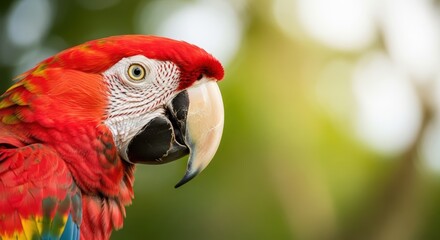 Obraz premium Close Up Vibrant Macaw Parrot Headshot