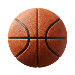 Fototapeta premium A close-up of a basketball on a white background