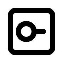Safe Deposit Box Linear Vector Icon for Secure Money Storage. Banking Vault Symbol. 24 x 24 px pixel perfect, editable stroke.