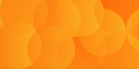 Abstract orange background with circles. Vector illustration moden gradient