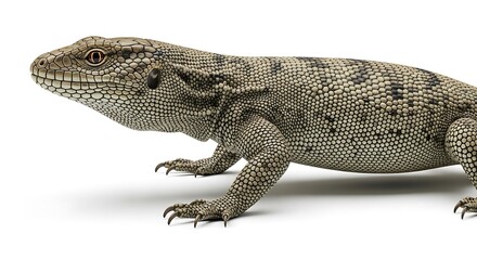 Fototapeta premium Lizard Isolated on White Background