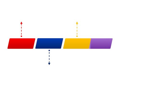 Animated Parallelogram Step Infographic Template for Business Presentation Process