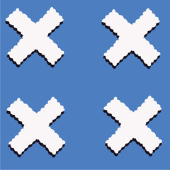 Obraz premium Blue Cross Seamless Pattern Background