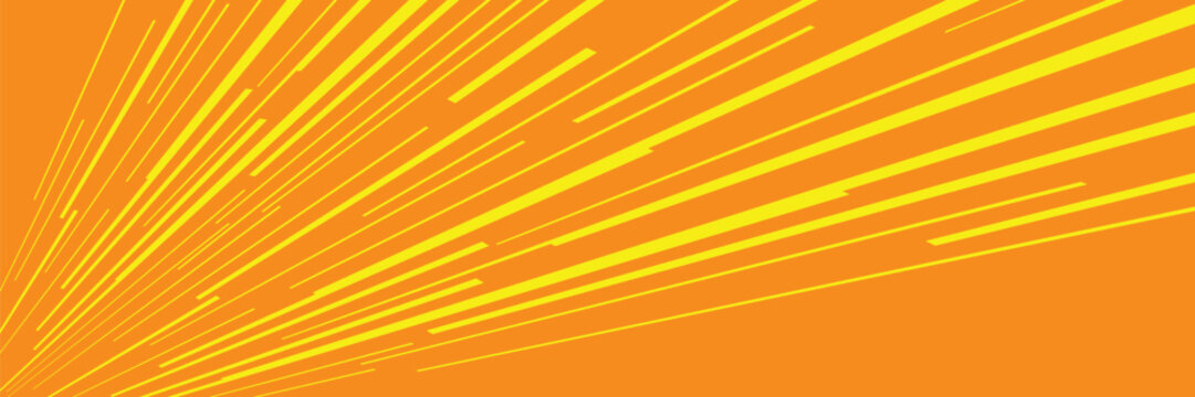 speed orange yellow light lines isolated on background stripe and radial effect style for manga speed frame, superhero action, explosion background