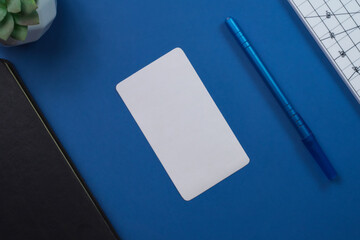 Minimalist blank white card for custom text and design