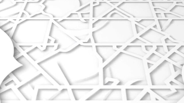 Minimal White Islamic Geometric Wallpaper for Eid Celebration