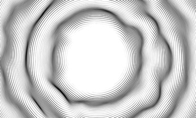 Dynamic ripple halftone mesh pattern with black and white gradient effects perfect for modern abstract vector backgrounds motion graphics or © kastanka