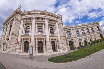 VIENNA, AUSTRIA: The Burgtheater (Imperial Court Theatre), Austrian federal theatre, the second oldest European theatre and the largest German-language spoken theatre. Created in 1741