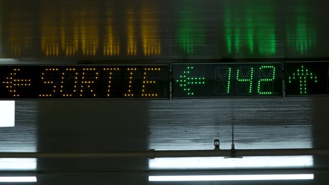 Electronic Sortie Sign In French Parking Garage