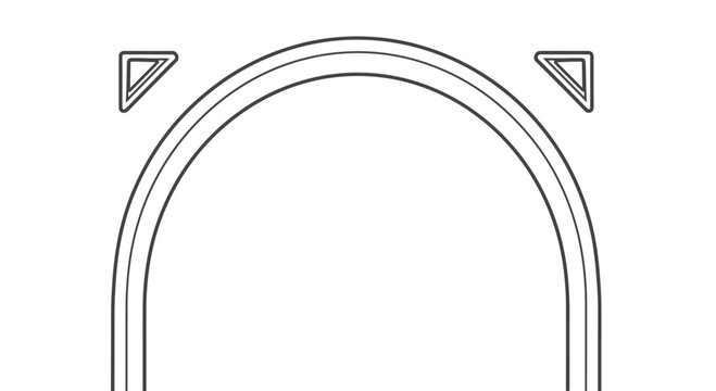 Archway Rainbow with Corner Triangles