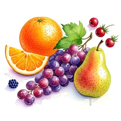 Fruit Watercolor Stilllife.