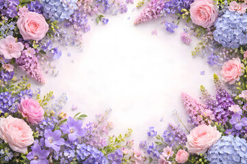 春の花フレーム 背景素材