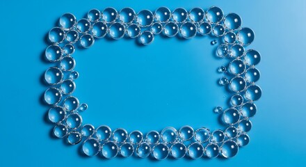Obraz premium Gel Beads Frame with Blue BG.