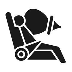 Airbag Safety Car Icon Set