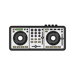 DJ Controller Illustration for Music Production.